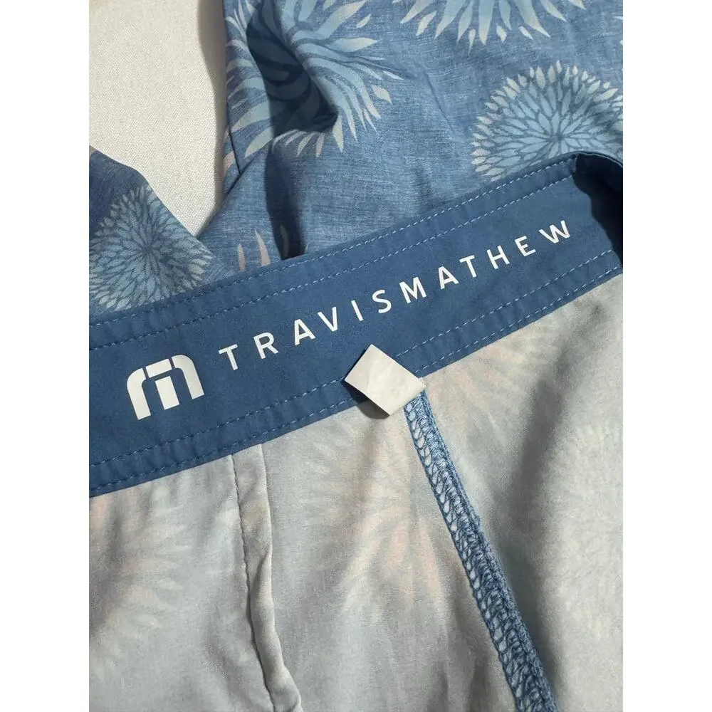 Travis Mathew Blue & Pink Board Shorts - Men's Size 34